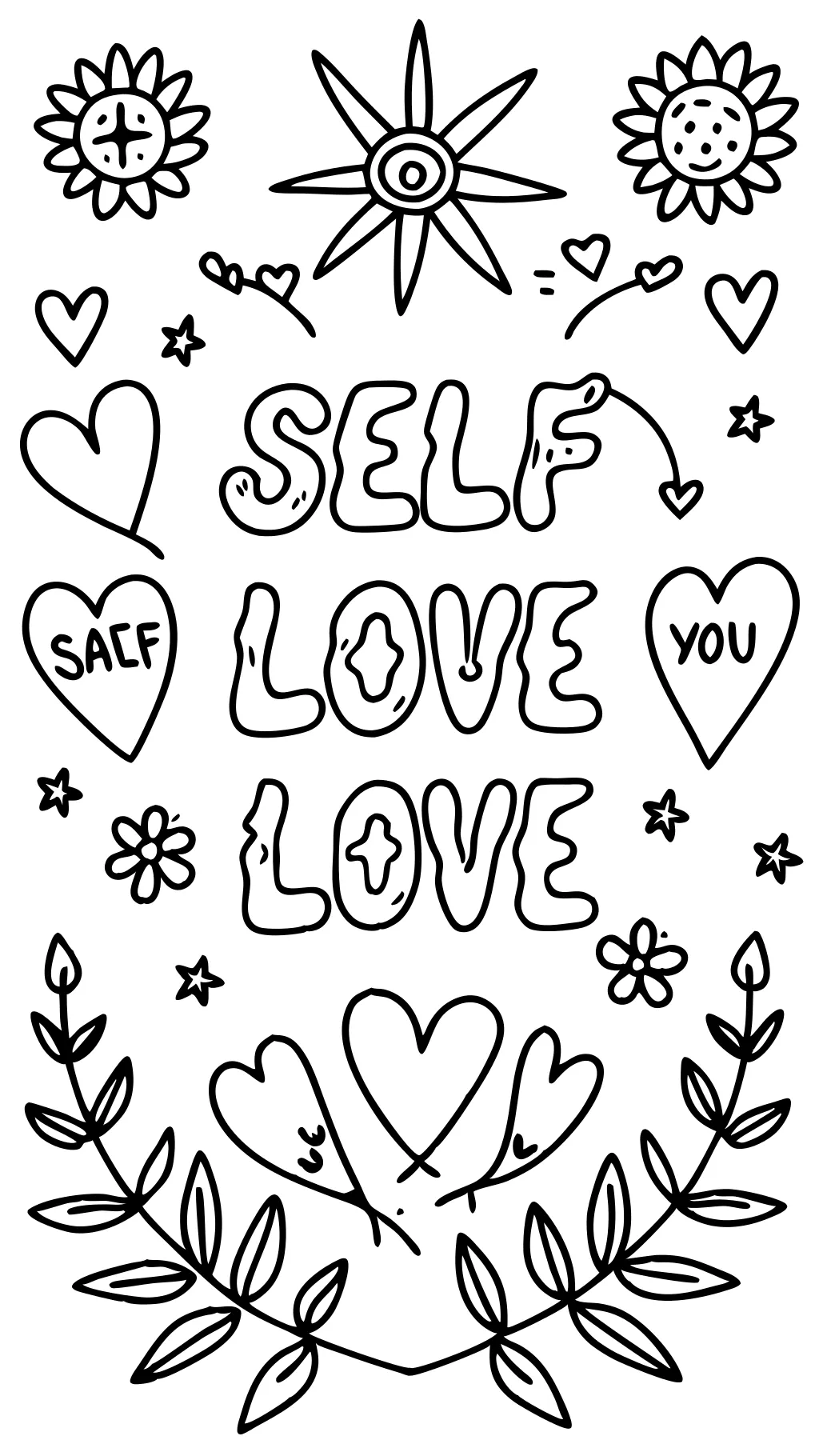 self love coloring pages